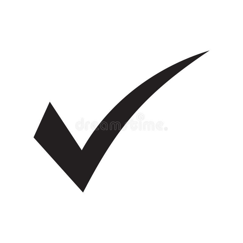 Kleszczowej ikony wektorowy symbol, checkmark odizolowywający na białym tle, sprawdzał ikonę lub poprawnego wyboru znaka ilustracja wektor Kleszczowej ikony wektorowy symbol, checkmark odizolowywający na białym tle, sprawdzał ikonę lub poprawnego wyboru znaka ilustracja wektor