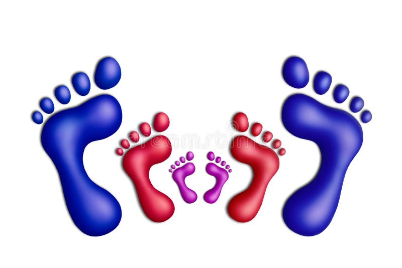 Kleurfamilie-1 royalty-vrije illustratie