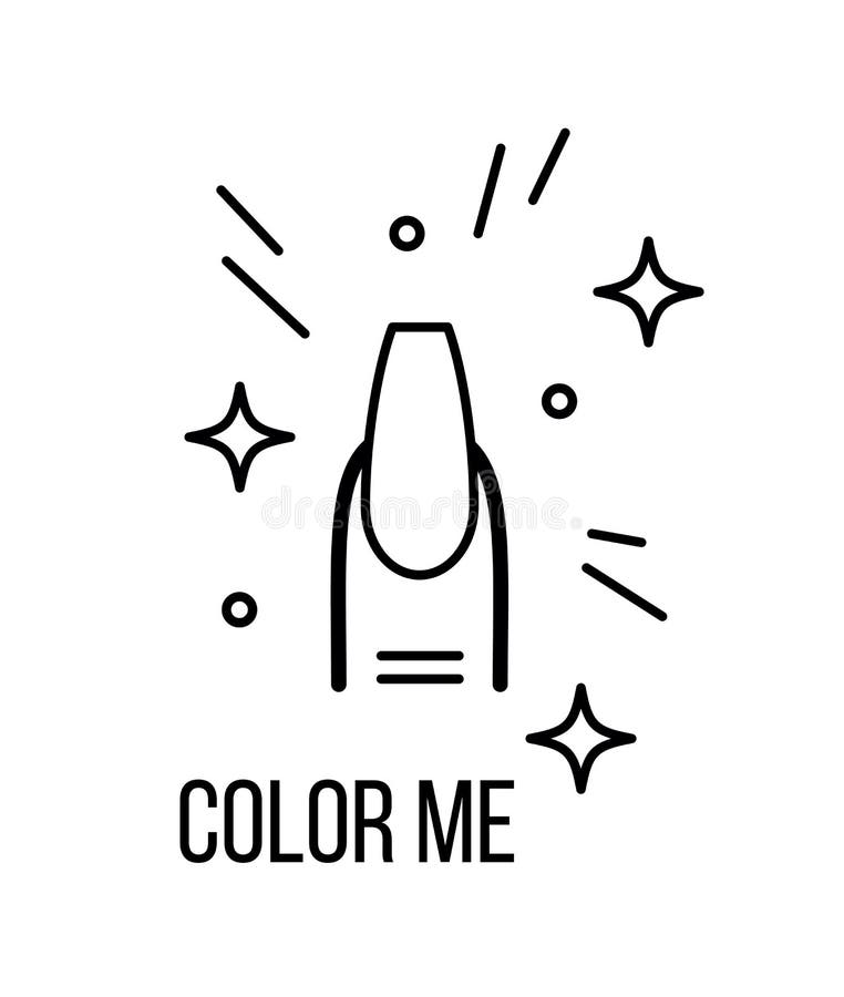 Nail artist or studio coloring page. Color me, No polish ballerina nail with sparkles. Nail artist or studio coloring page. Color me, No polish ballerina nail with sparkles.