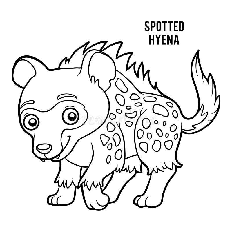 Kleurend boek, Bevlekte hyena royalty-vrije illustratie Kleurend boek, Bevlekte hyena royalty-vrije illustratie