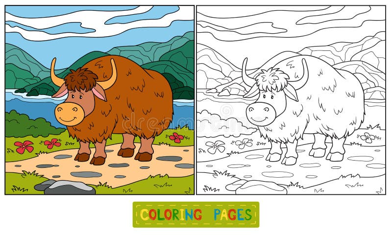 Kleurboek (yak) vector illustratie