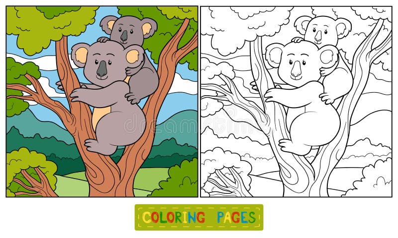 Kleurboek (koala) royalty-vrije illustratie