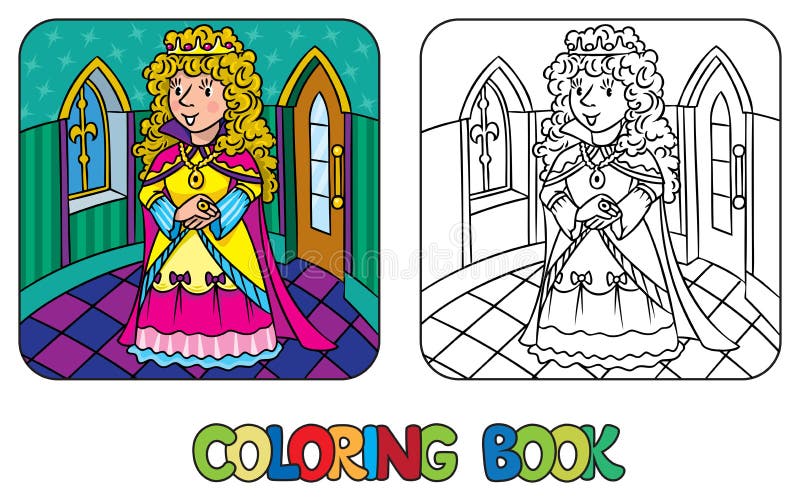 Kleurend boek van de koningin of de prinses van de Schoonheidsfee stock illustratie Kleurend boek van de koningin of de prinses van de Schoonheidsfee stock illustratie
