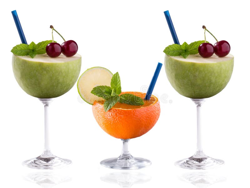 Kleurrijk de cocktailconcept van het vitamine rijk fruit stock afbeelding Kleurrijk de cocktailconcept van het vitamine rijk fruit stock afbeelding
