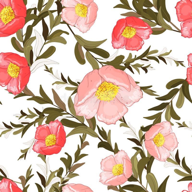 Kleurrijk de lente naadloos behang met leuke bloemen Vectorhand getrokken illustratiereeks Retro bloemenontwerp van de watercolou stock illustratie Kleurrijk de lente naadloos behang met leuke bloemen Vectorhand getrokken illustratiereeks Retro bloemenontwerp van de watercolou stock illustratie