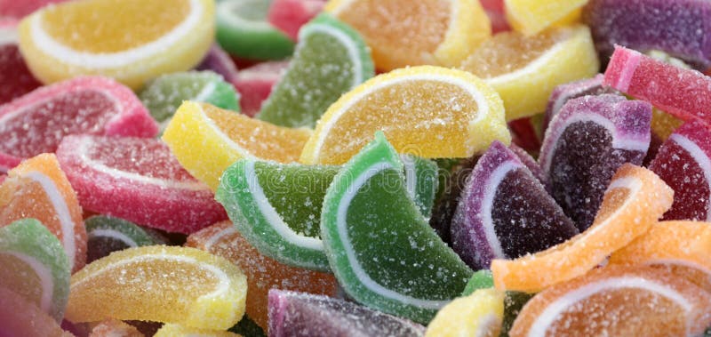 Kleurrijk fruitig zacht suikergoed