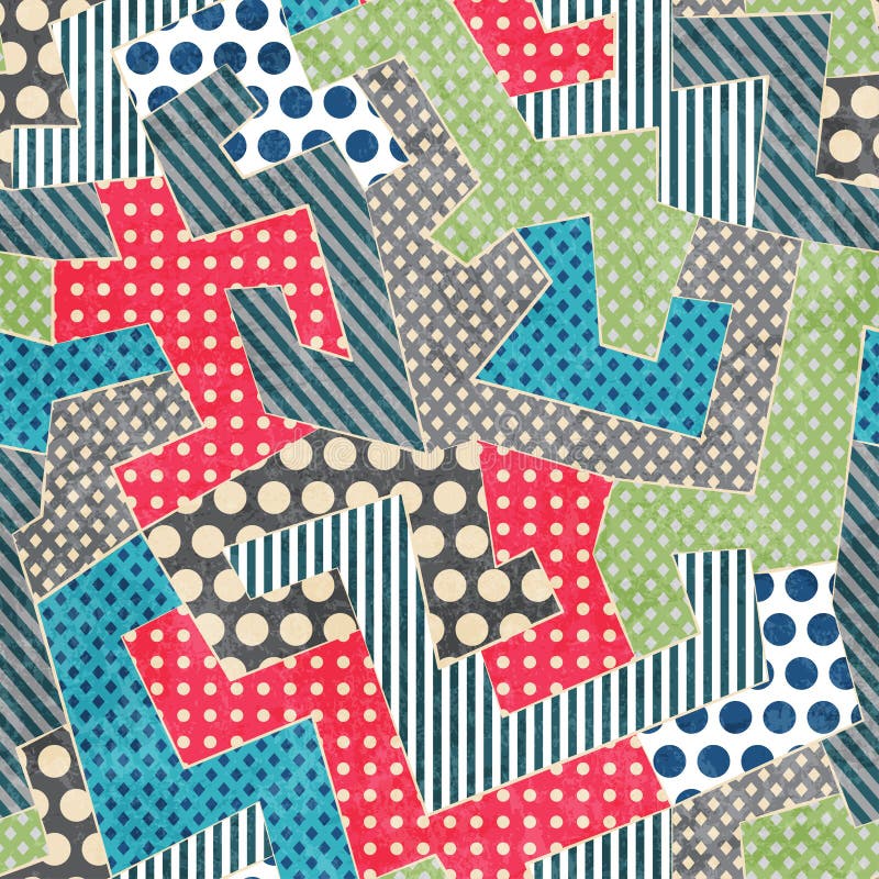 Kleurrijk retro textiel naadloos patroon royalty-vrije illustratie Kleurrijk retro textiel naadloos patroon royalty-vrije illustratie