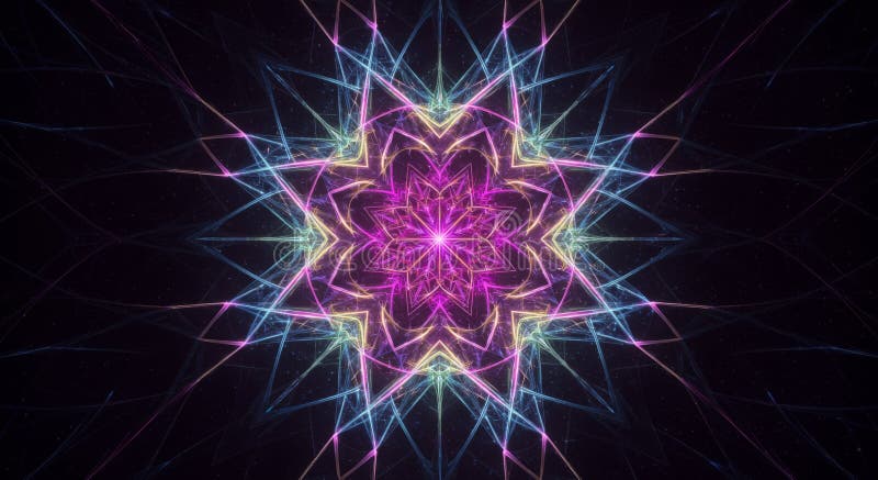 Kleurrijk stromend Mandala Abstract geometrisch patroon royalty-vrije illustratie