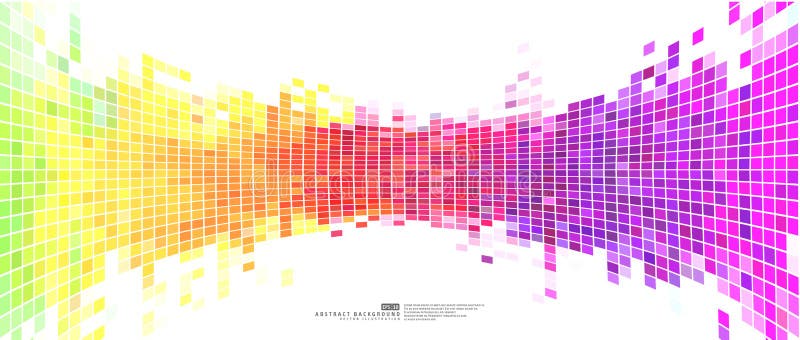 Kleurrijk abstract mozaïek van pixels royalty-vrije illustratie