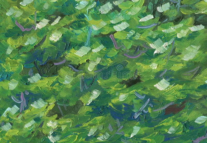 Kleurrijke abstracte olieverfschilderijtextuur van boomgebladerte stock illustratie Kleurrijke abstracte olieverfschilderijtextuur van boomgebladerte stock illustratie