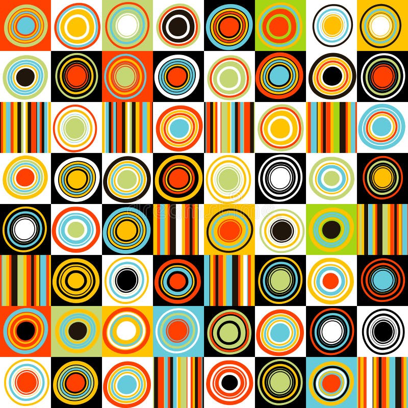 Kleurrijke achtergrond met punten, cirkels en strepen vector illustratie Kleurrijke achtergrond met punten, cirkels en strepen vector illustratie