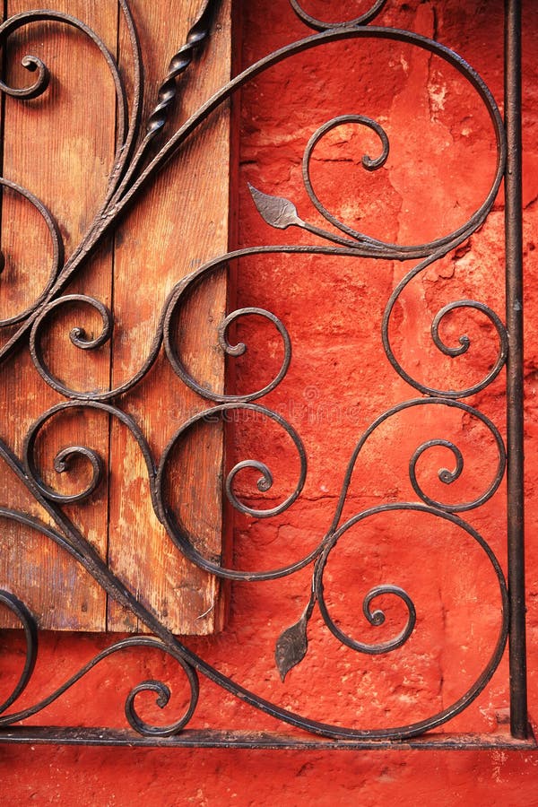 Kleurrijke architectonische details, Cusco, Peru royalty-vrije stock afbeeldingen