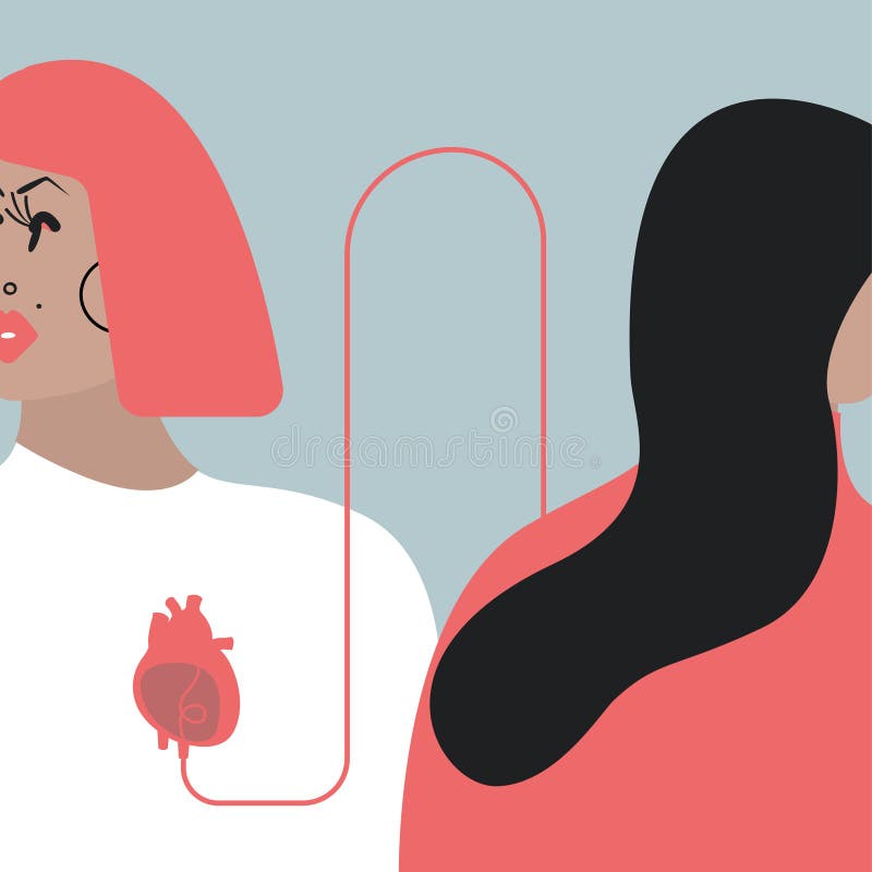 Kleurrijke bloedtransfusie vectorillustratie stock illustratie