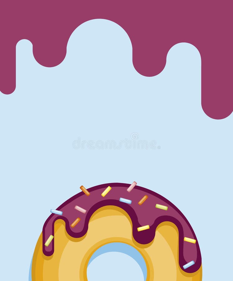 Kleurrijke die donuts op blauwe pastelkleurachtergrond wordt geïsoleerd Hoogste Weergevendoughnut in witte glans stock illustratie Kleurrijke die donuts op blauwe pastelkleurachtergrond wordt geïsoleerd Hoogste Weergevendoughnut in witte glans stock illustratie