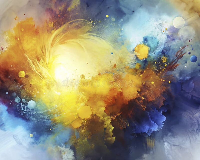 Colorful explosion of paint on a white background. 3D rendering Colorful abstract background with stars and nebula, computer collage. Colorful explosion of paint on a white background. 3D rendering Colorful abstract background with stars and nebula, computer collage.