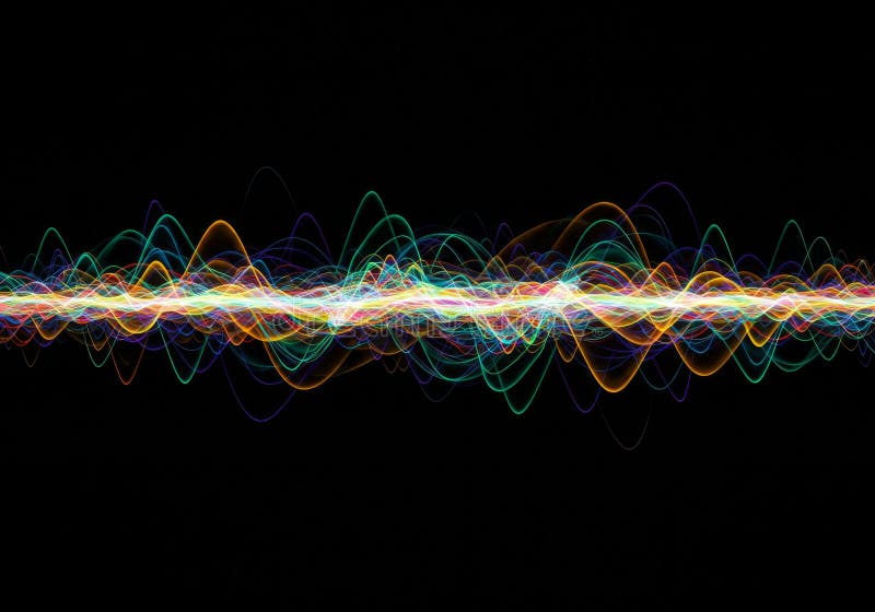 Kleurrijke gloedgolfenergie Abstract achtergrond royalty-vrije illustratie