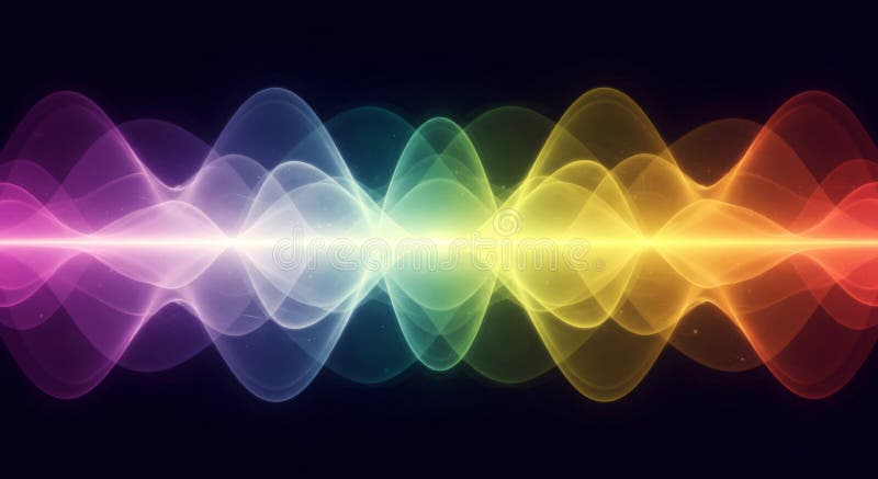 Kleurrijke golven Abstract achtergrond stock illustratie