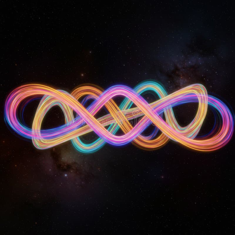 Kleurrijke lichtstralen in de ruimte vector illustratie