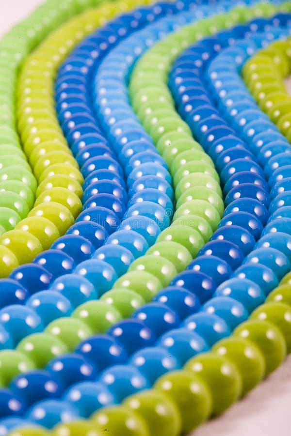 A string of colorful beads. A string of colorful beads