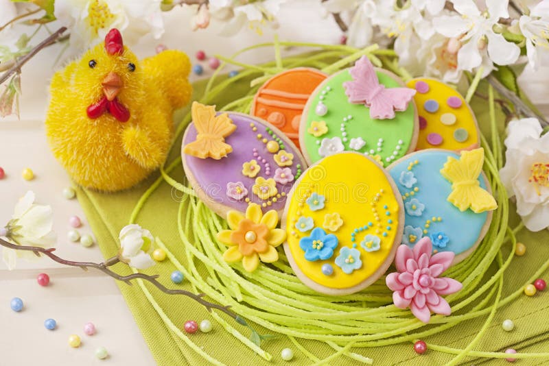 Kleurrijke Pasen-koekjes