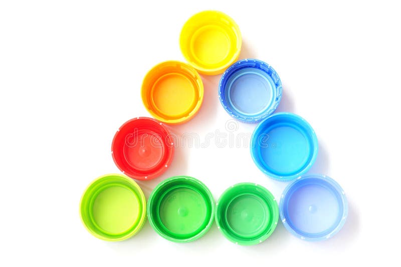 Kleurrijke plastic kroonkurken royalty-vrije stock afbeelding Kleurrijke plastic kroonkurken royalty-vrije stock afbeelding