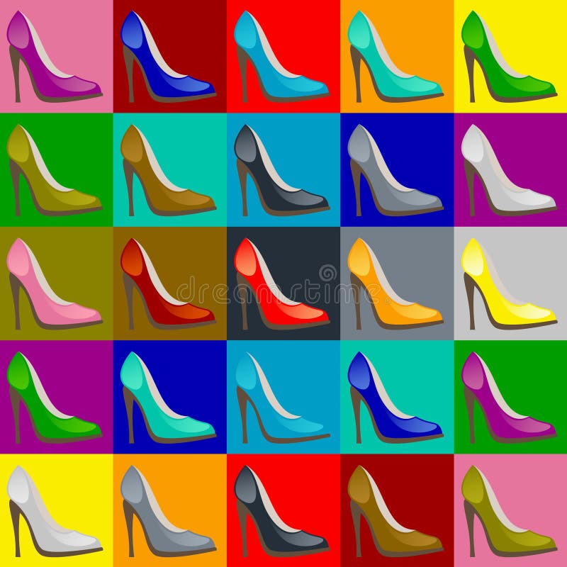 Kleurrijke schoenen vector illustratie