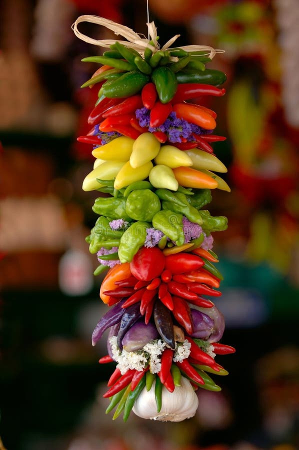Kleurrijke Spaanse peperpeper