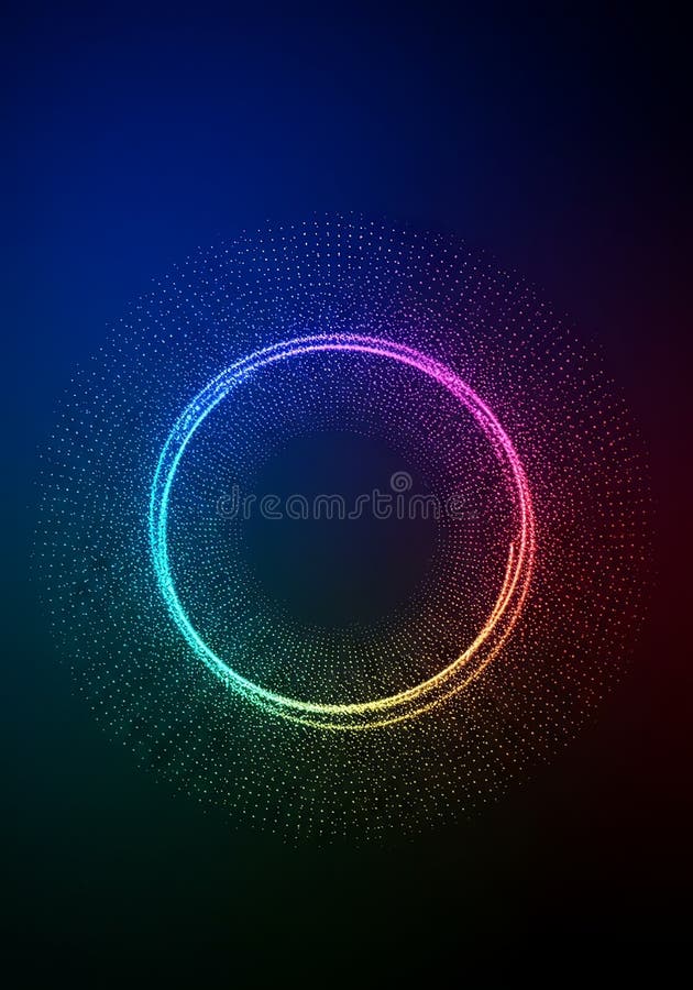 Kleurrijke stromende cirkel Abstract achtergrond stock illustratie