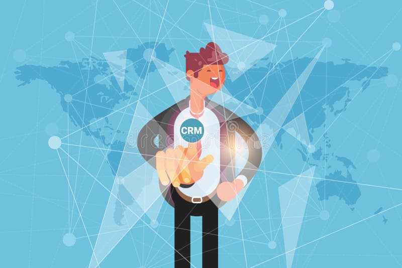 Klienta związku zarządzania CRM pojęcie E nowożytny royalty ilustracja Klienta związku zarządzania CRM pojęcie E nowożytny royalty ilustracja