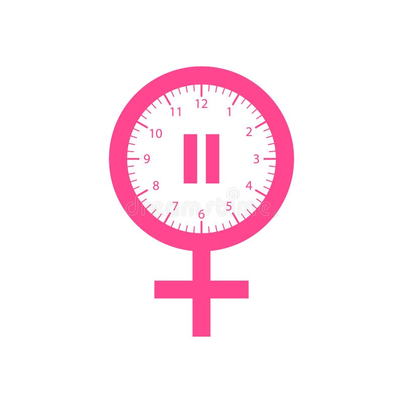 Klimakteriumsymbol, i rosa färgfärg På en vit bakgrund royaltyfri illustrationer Klimakteriumsymbol, i rosa färgfärg På en vit bakgrund royaltyfri illustrationer