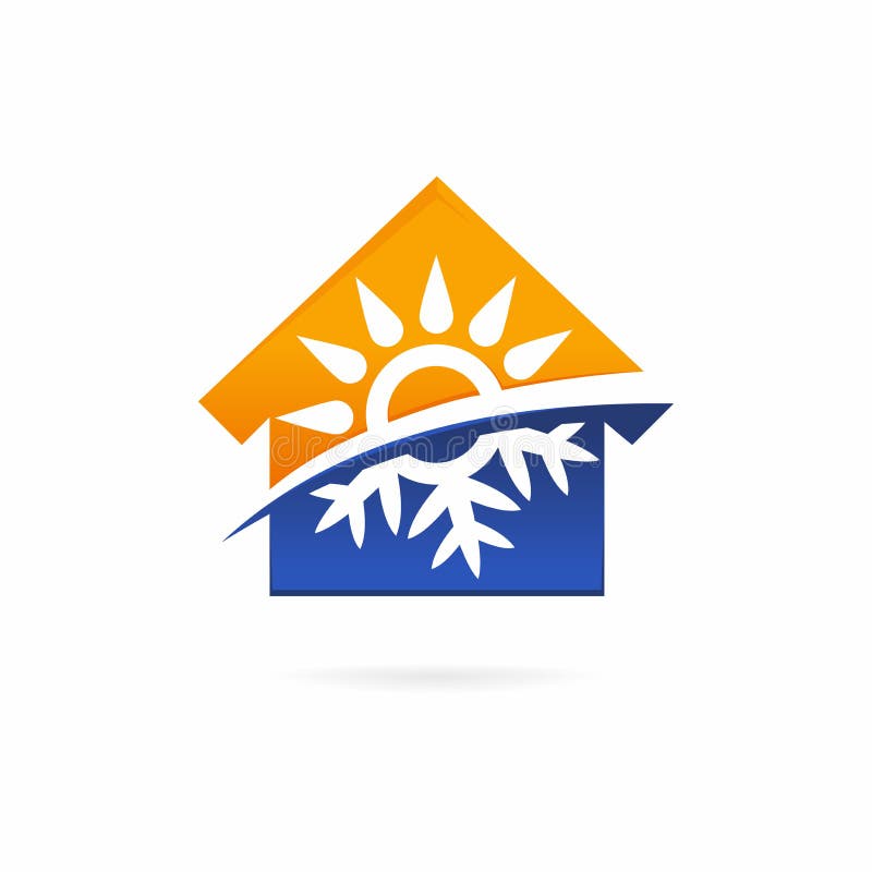 Klimatkontrolllogotyp royaltyfri illustrationer
