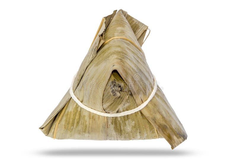 Klimpen för klibbiga ris för traditionell kines & x28en; Zongzi& x29; gjort från royaltyfria bilder Klimpen för klibbiga ris för traditionell kines & x28en; Zongzi& x29; gjort från royaltyfria bilder