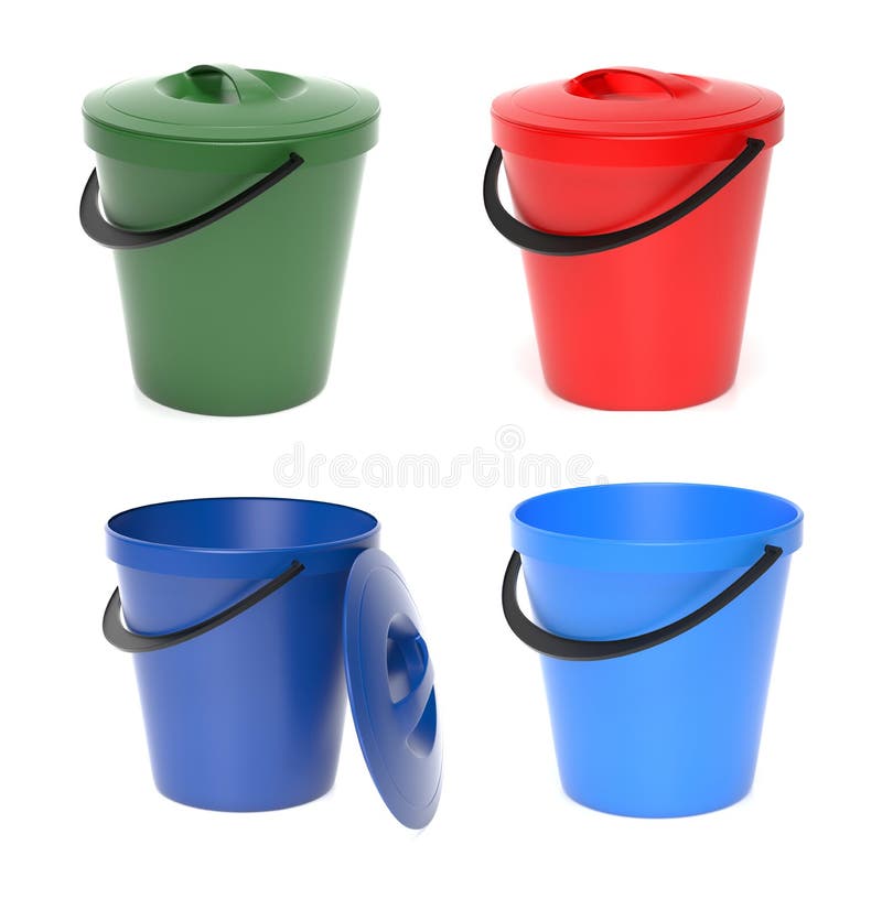 Klingerytów wiadra z deklem 3d renderingu ilustracja odizolowywaj?ca royalty ilustracja Klingerytów wiadra z deklem 3d renderingu ilustracja odizolowywaj?ca royalty ilustracja