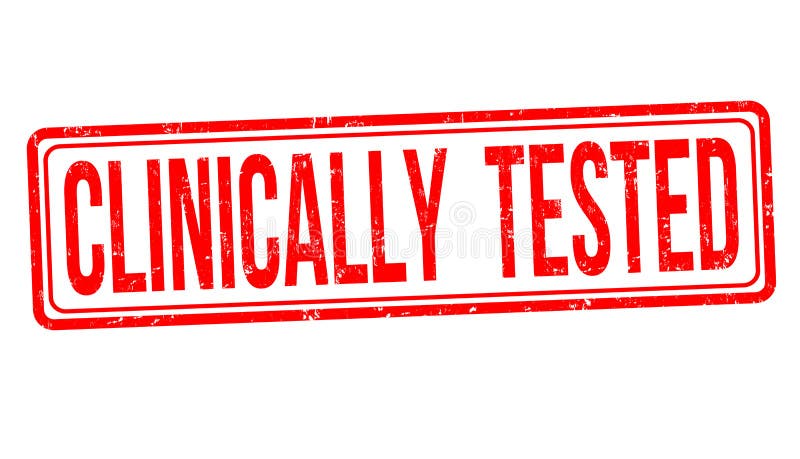 Klinisch geprüftes Zeichen oder Stempel lizenzfreie abbildung