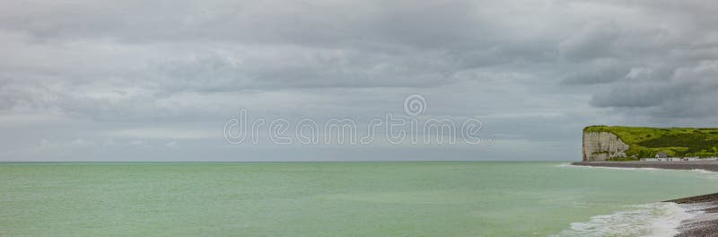 Klippen van Albasten Kust Normandië stock fotografie Klippen van Albasten Kust Normandië stock fotografie
