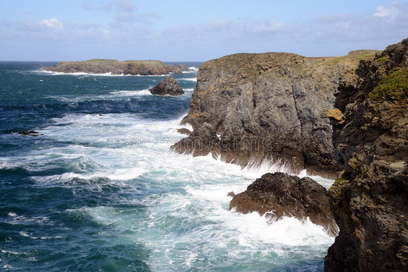 Klippen von Portbaumwolle am Belle-Ile-en-Mer in Bretagne, Frankreich stockfoto Klippen von Portbaumwolle am Belle-Ile-en-Mer in Bretagne, Frankreich stockfoto