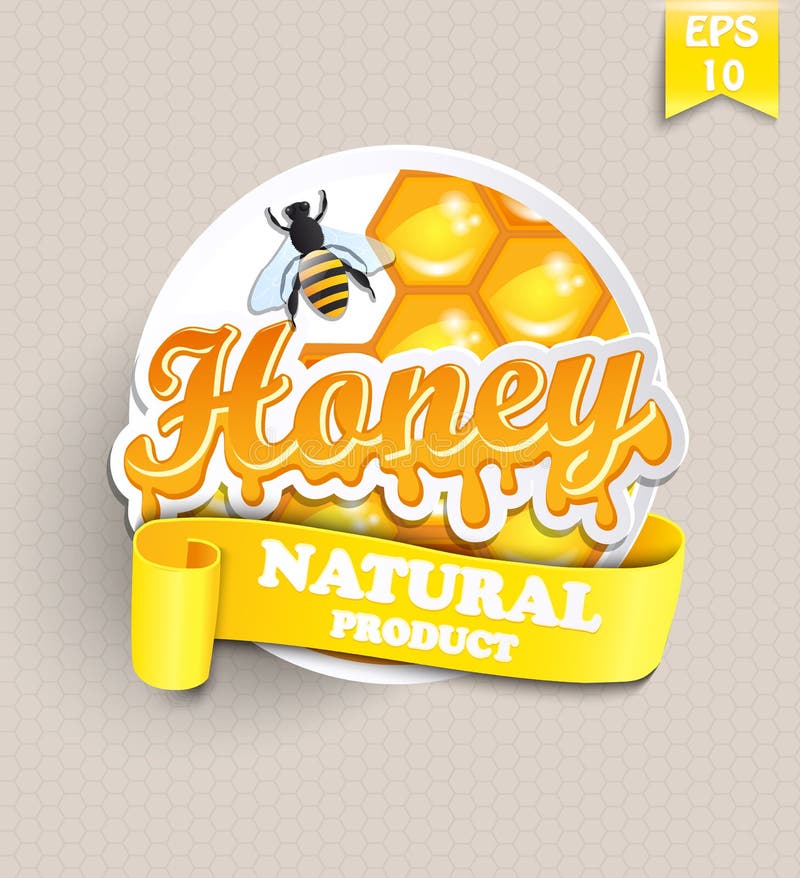 Klistermärke med honung