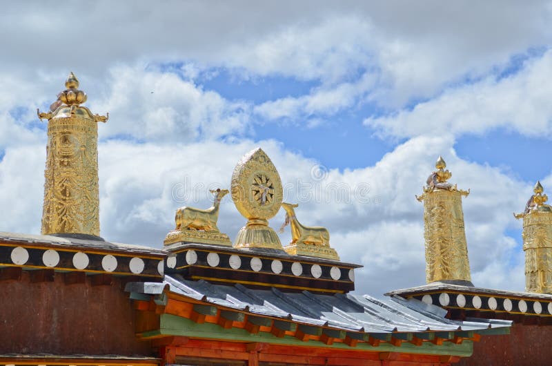 Kloster i Shangrila, Yunnan, Kina royaltyfria foton Kloster i Shangrila, Yunnan, Kina royaltyfria foton