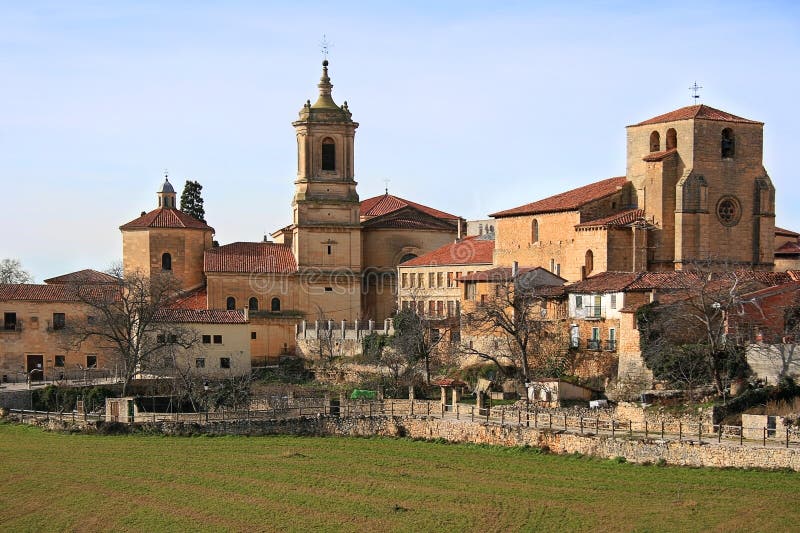 The benedictine monastery of Santo Domingo de Silos and the church of San Pedro, Spain. The benedictine monastery of Santo Domingo de Silos and the church of San Pedro, Spain