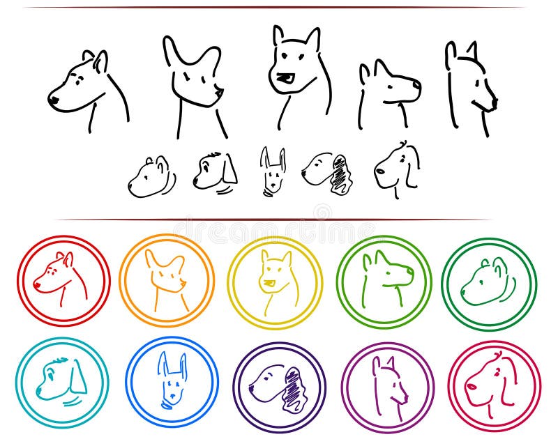 Klotterhundlogo royaltyfri illustrationer Klotterhundlogo royaltyfri illustrationer