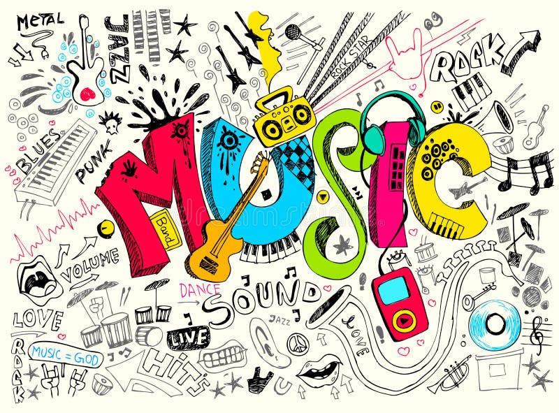 klottermusik vektor illustrationer klottermusik vektor illustrationer