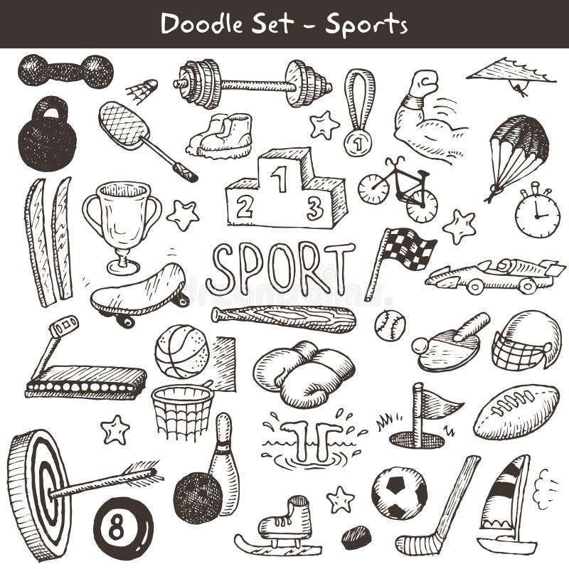 Klottersportar. royaltyfri illustrationer Klottersportar. royaltyfri illustrationer