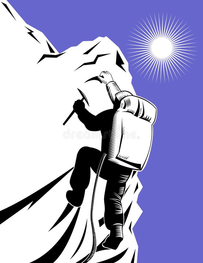 klättrareberg royaltyfri illustrationer klättrareberg royaltyfri illustrationer