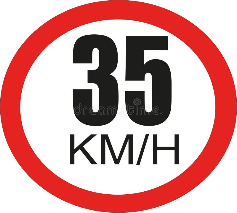 35 Km Per Hour Road Sign Stock Illustration Illustration Of Cartoon 35-km-per-hour-road-sign-stock-illustration-illustration-of-cartoon