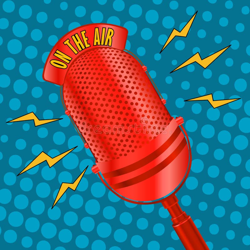 Pop-Art-Mikrofon vektor abbildung