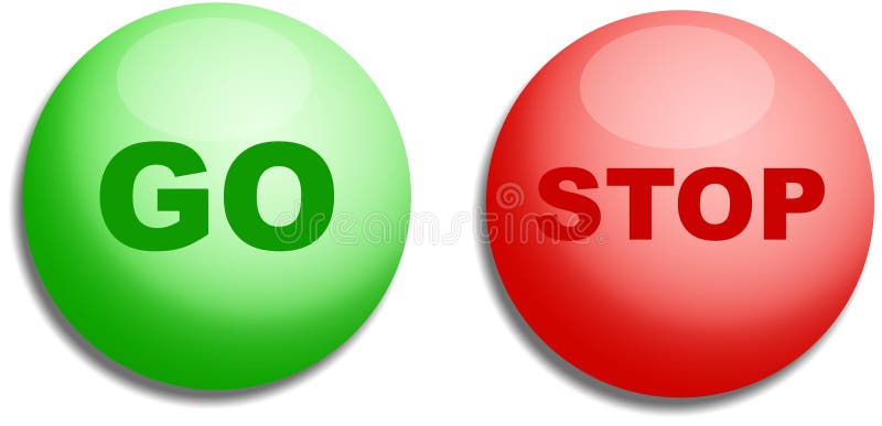knappar går stoppet stock illustrationer knappar går stoppet stock illustrationer