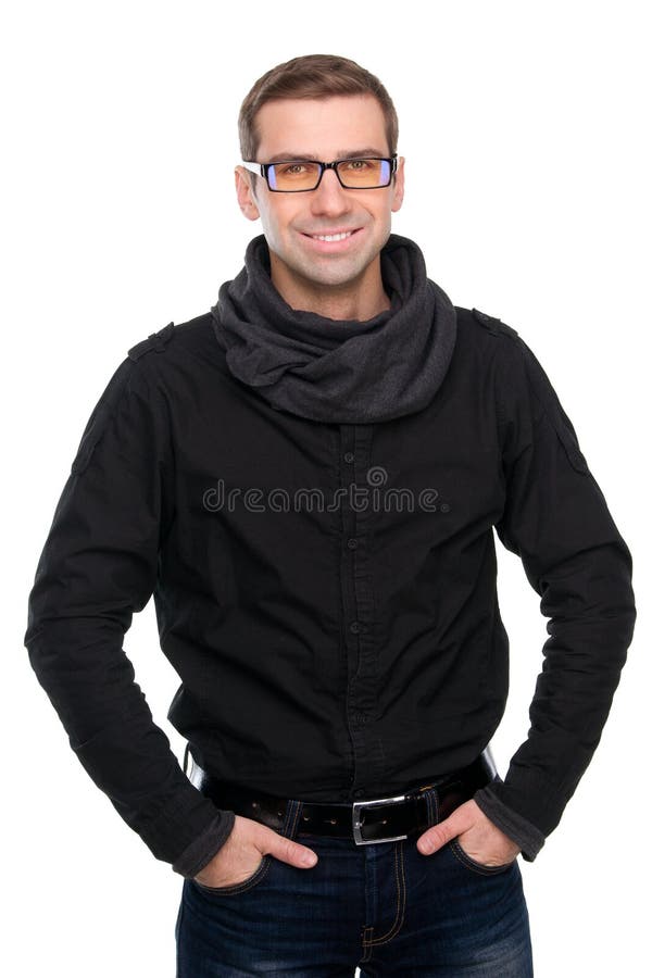 Knappe glimlachende mens in zonnebril royalty-vrije stock afbeelding Knappe glimlachende mens in zonnebril royalty-vrije stock afbeelding