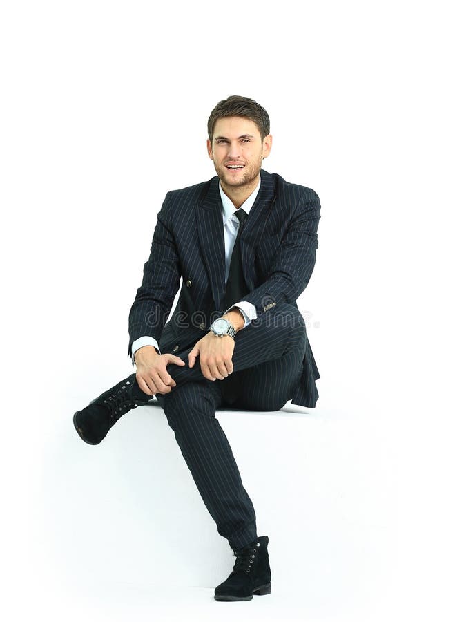 Knappe jonge zakenman stock foto's
