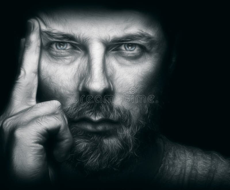 Knappe mens met baard en mooie ogen stock foto's Knappe mens met baard en mooie ogen stock foto's