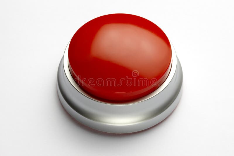 Blank red button with space for copy-shot on white background with soft shadow. Blank red button with space for copy-shot on white background with soft shadow